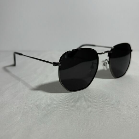 Retro Hexagonal Geometric Sunglasses Mirror Lens Classic Hipster Style Pre-Owned - Picture 1 of 11